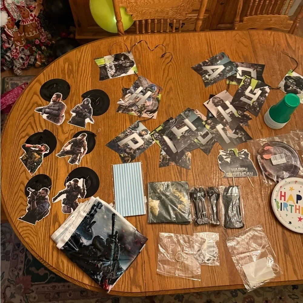 Call of Duty 104 Piece Military Themed Happy Birthday Decorations